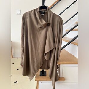 Bobeau Tan Women's Draped Sweater